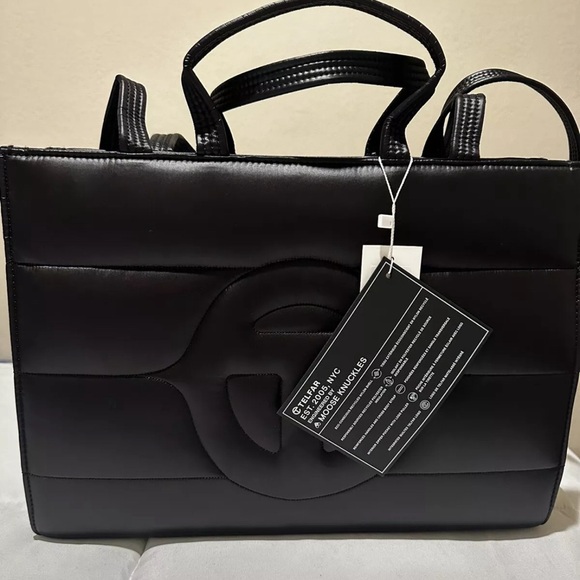 🔥NEW TELFAR‎ Medium Puffer Shopper Tote - Black SOLD OUT! With dust bag - Picture 5 of 8
